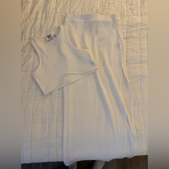 Princess Polly Cream Ribbed Set - Picture 1 of 5